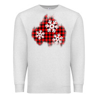 Oatmeal Heather Christmas snowflakes patch Premium Sweatshirt - AdoDesignShop
