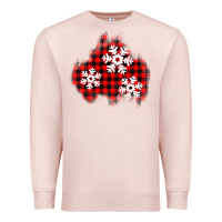 Pale Pink Christmas snowflakes patch Premium Sweatshirt - AdoDesignShop
