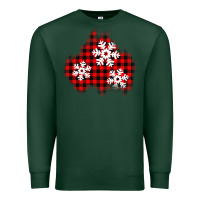 Sports Green Christmas snowflakes patch Premium Sweatshirt - AdoDesignShop