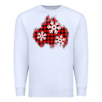 White Christmas snowflakes patch Premium Sweatshirt - AdoDesignShop