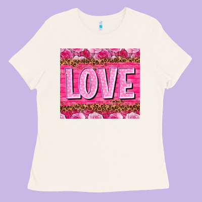 Love Valentine's Day Tumbler Ladies Tee Designed By Howdyjamesfarm