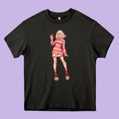 Colorful Girl Heavy Core Tee Designed By Tumblerdesignbyshophia