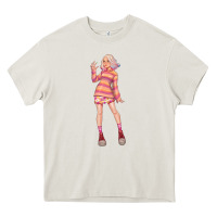 Cream colorful girl Heavy Core Tee - TumblerDesignByShophia