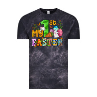 Cloud Black Easter Day My first Easter with eggs and rabbits Vintage Tee - OliviaCreatesArt