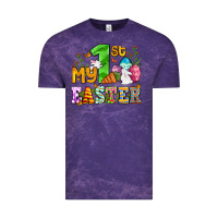 Cloud Purple Easter Day My first Easter with eggs and rabbits Vintage Tee - OliviaCreatesArt