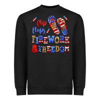 Black flip flops fireworks and freedom Heavyweight Sweatshirt - AdoDesignShop