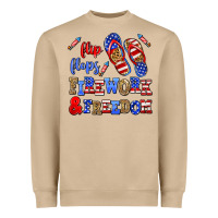 Mushroom flip flops fireworks and freedom Heavyweight Sweatshirt - AdoDesignShop