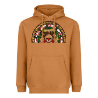 Reindeer Rainbow Christmas Heavyweight Hoodie | Teevron