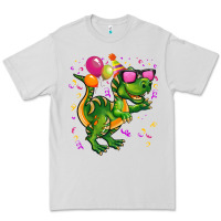 Dove Grey birthday t rex pink Premium Tee - CowGirlArtShop