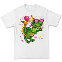 White birthday t rex pink Premium Tee - CowGirlArtShop