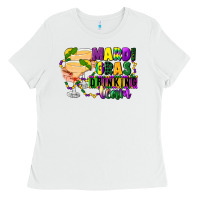 White mardi gras drinking team margaritas Ladies Tee - CowGirlArtShop