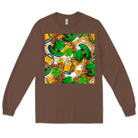 Chestnut St. Patricks day hat digital paper Long Sleeve Tee - BundleAndBundleShop