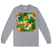Heather Grey St. Patricks day hat digital paper Long Sleeve Tee - BundleAndBundleShop