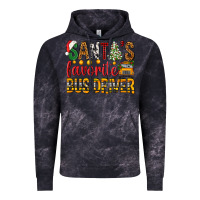 Cloud Black Santa's Favorite Bus Driver Vintage Hoodie - BundleAndBundleShop