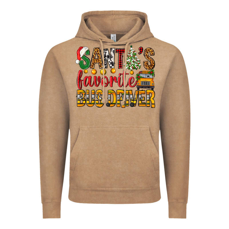 Santa's Favorite Bus Driver Vintage Hoodie by BundleAndBundleShop | Teevron