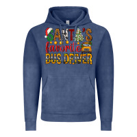 Vintage Denim Santa's Favorite Bus Driver Vintage Hoodie - BundleAndBundleShop