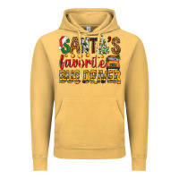 Vintage Mustard Santa's Favorite Bus Driver Vintage Hoodie - BundleAndBundleShop