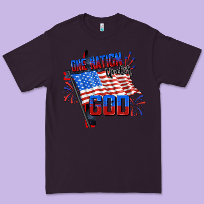 One Nation Under God Premium Tee Designed By Cowgirlartshop