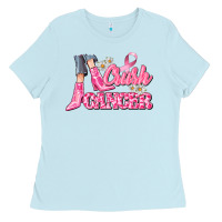 Baby Blue crush cancer Ladies Tee - CowGirlArtShop
