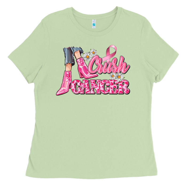 Crush Cancer Ladies Tee by CowGirlArtShop | Teevron