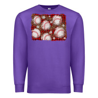 Purple baseball christmas background Premium Sweatshirt - AdoDesignShop