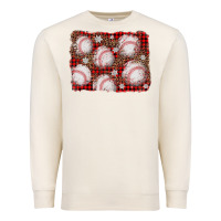 Sandshell baseball christmas background Premium Sweatshirt - AdoDesignShop