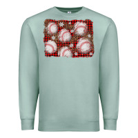 Seafoam baseball christmas background Premium Sweatshirt - AdoDesignShop