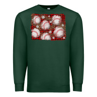 Sports Green baseball christmas background Premium Sweatshirt - AdoDesignShop