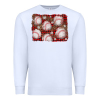 White baseball christmas background Premium Sweatshirt - AdoDesignShop