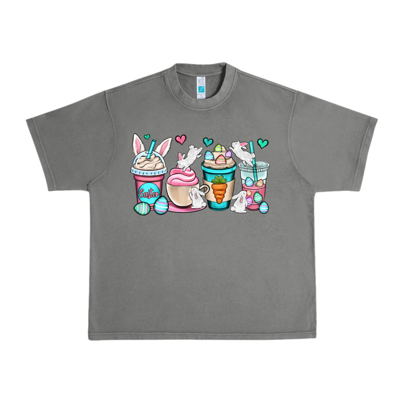 Easter Bunnies Coffee Cups Urban Heavy Tee by OliviaCreatesArt | Teevron