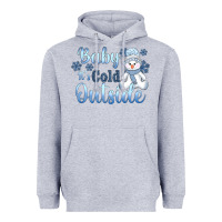 Heather Grey baby it's cold outside Heavyweight Hoodie - AdoDesignShop
