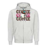 Dove Grey coffee coffee coffee Zipper Hoodie - AdoDesignShop