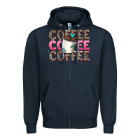 Navy coffee coffee coffee Zipper Hoodie - AdoDesignShop
