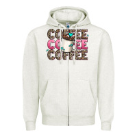 Oatmeal Heather coffee coffee coffee Zipper Hoodie - AdoDesignShop
