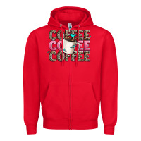 Red coffee coffee coffee Zipper Hoodie - AdoDesignShop