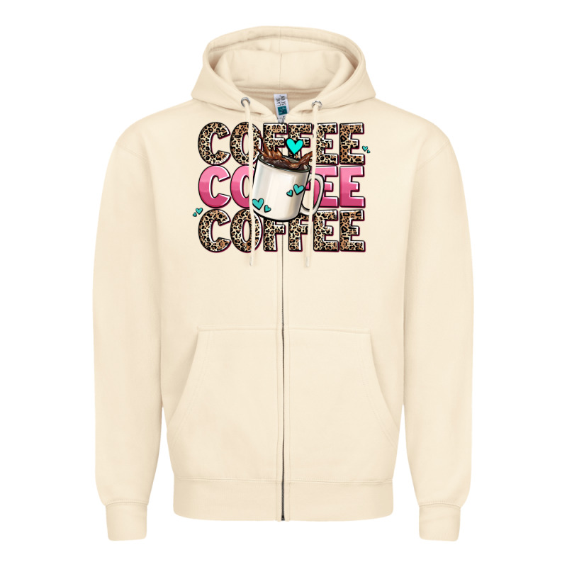 Coffee Coffee Coffee Zipper Hoodie by AdoDesignShop | Teevron