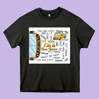 I'm A Bus Driver School Bus Heavy Core Tee Designed By Tumblerdesignbyshophia