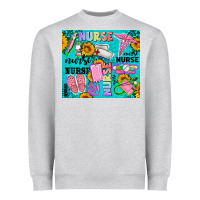 Heather Grey western nurse Heavyweight Sweatshirt - AdoDesignShop
