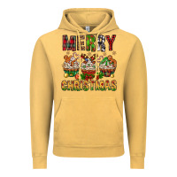 Vintage Mustard merry christmas with cupcake bbs Vintage Hoodie - BundleAndBundleShop