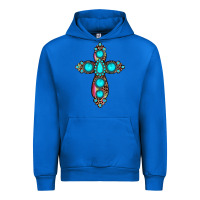 Cobalt gemstone cross Urban Hoodie - JahusDesignShop