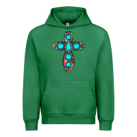 Emerald gemstone cross Urban Hoodie - JahusDesignShop