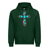 Foreset Green gemstone cross Urban Hoodie - JahusDesignShop