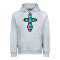 Heather Grey gemstone cross Urban Hoodie - JahusDesignShop