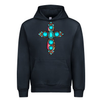 Navy gemstone cross Urban Hoodie - JahusDesignShop