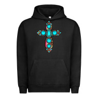 Pigment Black gemstone cross Urban Hoodie - JahusDesignShop