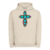 Pigment French Oak gemstone cross Urban Hoodie - JahusDesignShop