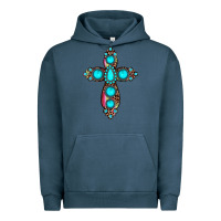 Pigment Midnight Navy gemstone cross Urban Hoodie - JahusDesignShop