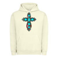 Pigment Pistachio gemstone cross Urban Hoodie - JahusDesignShop