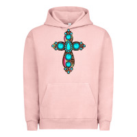 Pigment Salmon gemstone cross Urban Hoodie - JahusDesignShop