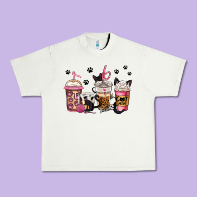Cat Mom Coffee Urban Heavy Tee Designed By Jasminsmagicworld